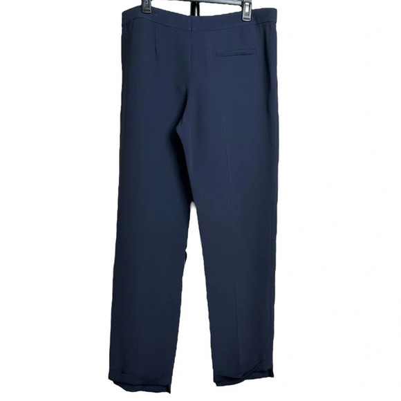Chloé Size 14 NEW Pantalon Dark Marine Made in Italy Navy Blue Career Tags Pleat - Picture 3 of 15